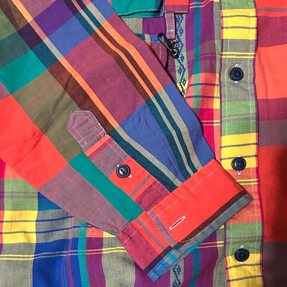 POLO RALPH LAUREN 

MADRAS LONG SLEEVE 
Colorful Plaid Button-Up Shirt - Picture 8 of 17